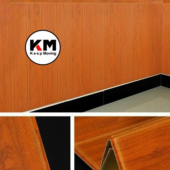 KM Wallpaper Foam 3D Motif Kayu Wallpaper Dinding 70cm X 70cm-7