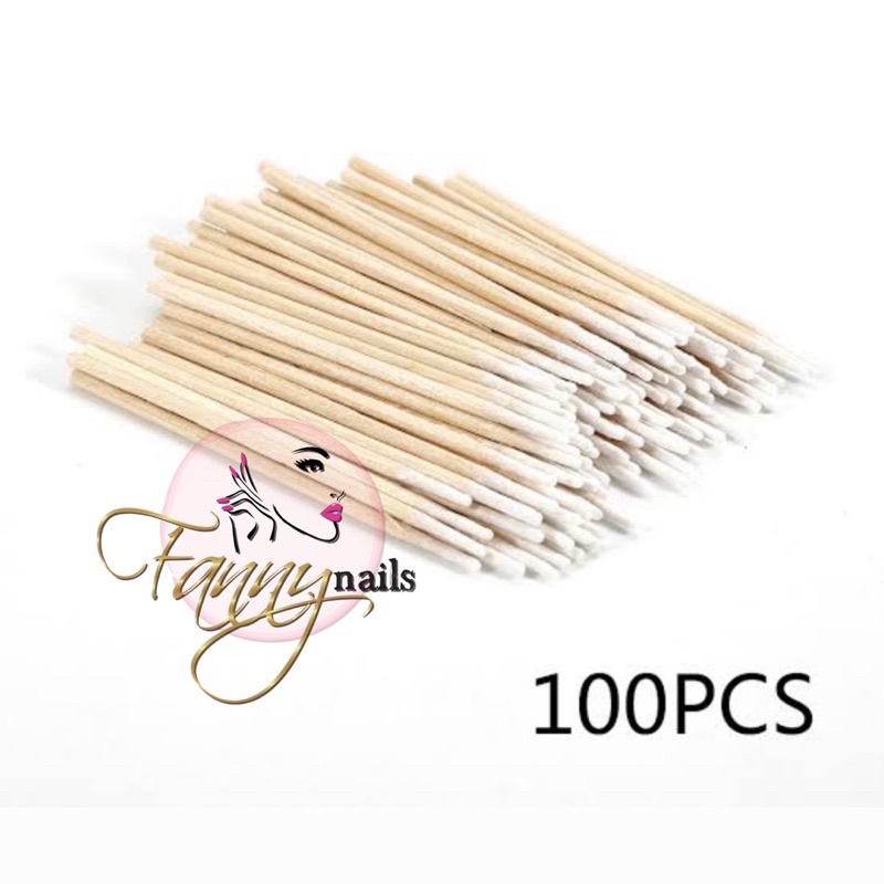 100pcs WOOD STICK SULAM ANASTESI / wooden stik kayu aplikasi anastesi stik cotton sulam cotton wood bud