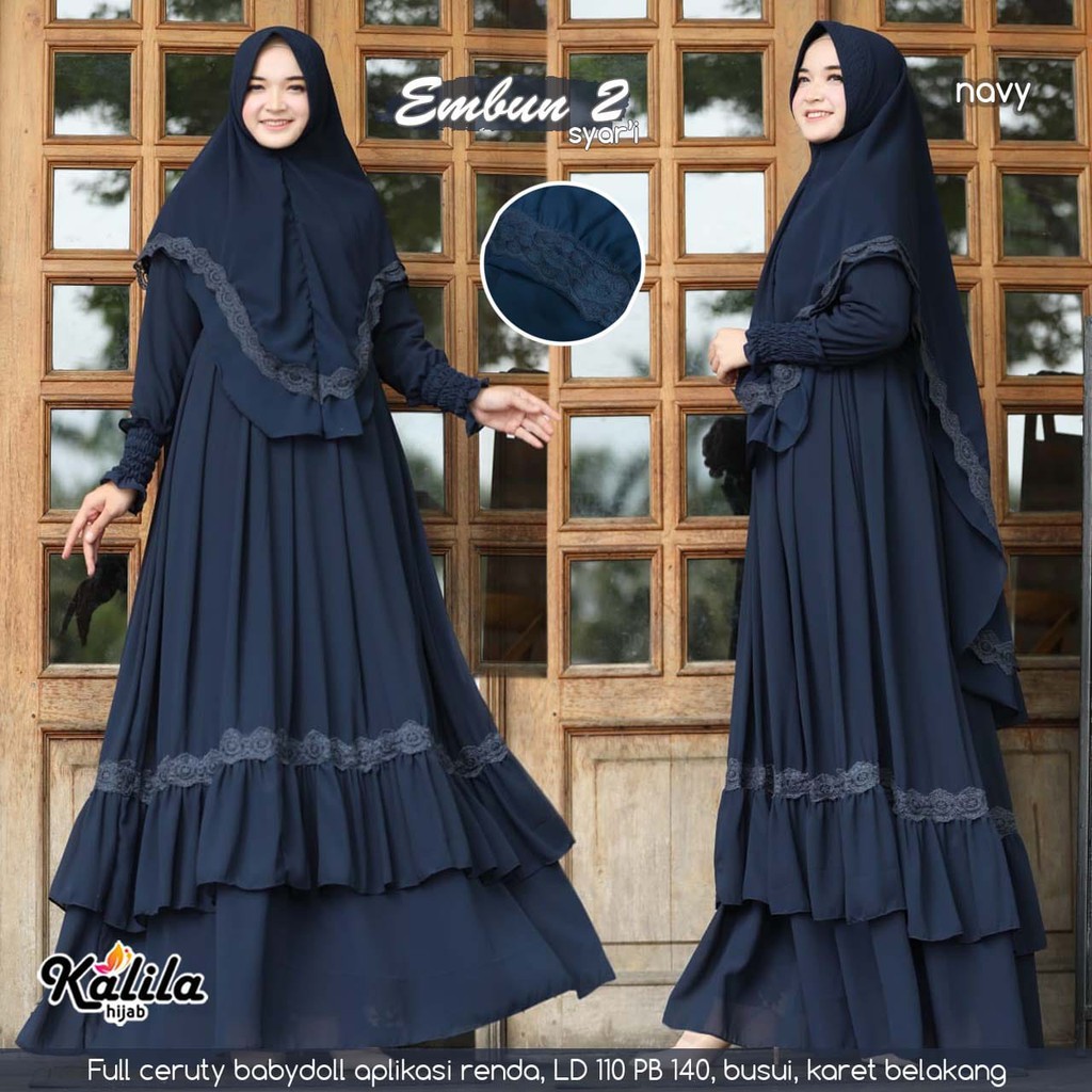 Gamis Syari Bahan CerutI Premium / Gamis Syari Lebaran 2021
