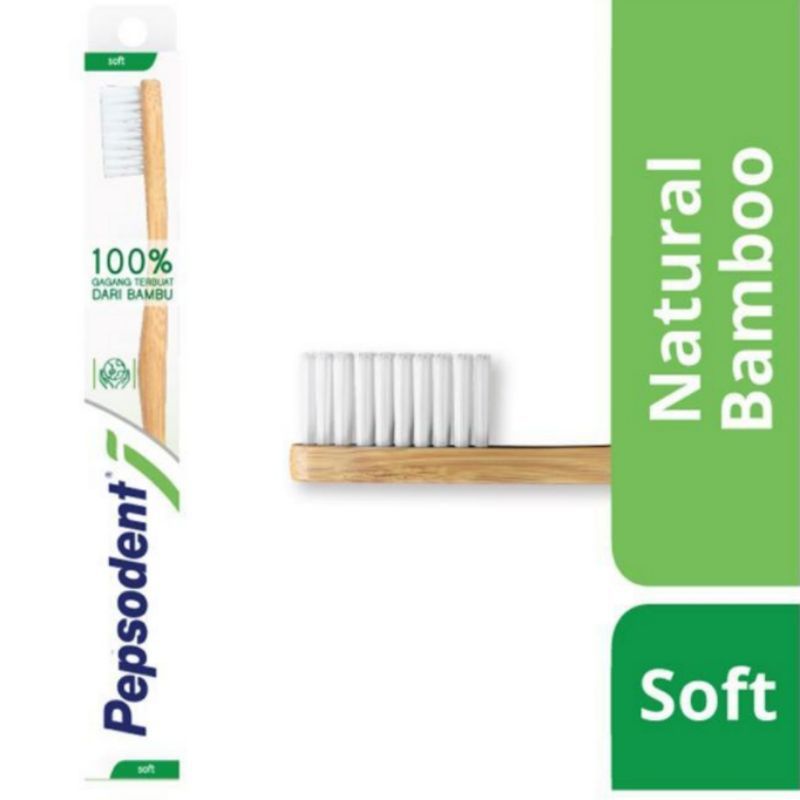 Pepsodent Sikat Gigi Natural Bamboo Soft / Tooth Brush / Sikat Gigi Bambu
