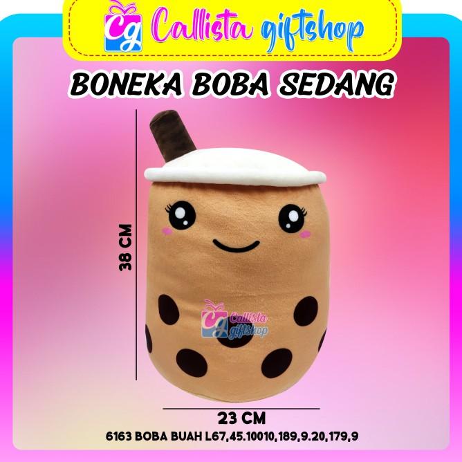 Boneka Boba Milk Tea Murah - Boneka Boba Buah Milk Tea Lucu Kekinian