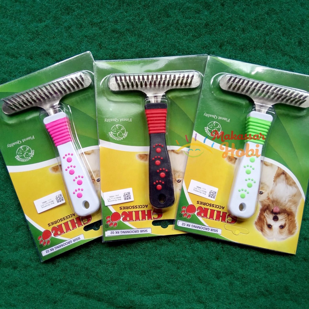 Sisir Grooming RK02 11 x 15.5 cm Serit Bulu Kusut Kucing Anjing Hewan