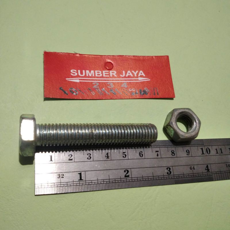 MUR BAUT BMP M12 12 X 65 mm PUTIH BMP TERMURAH