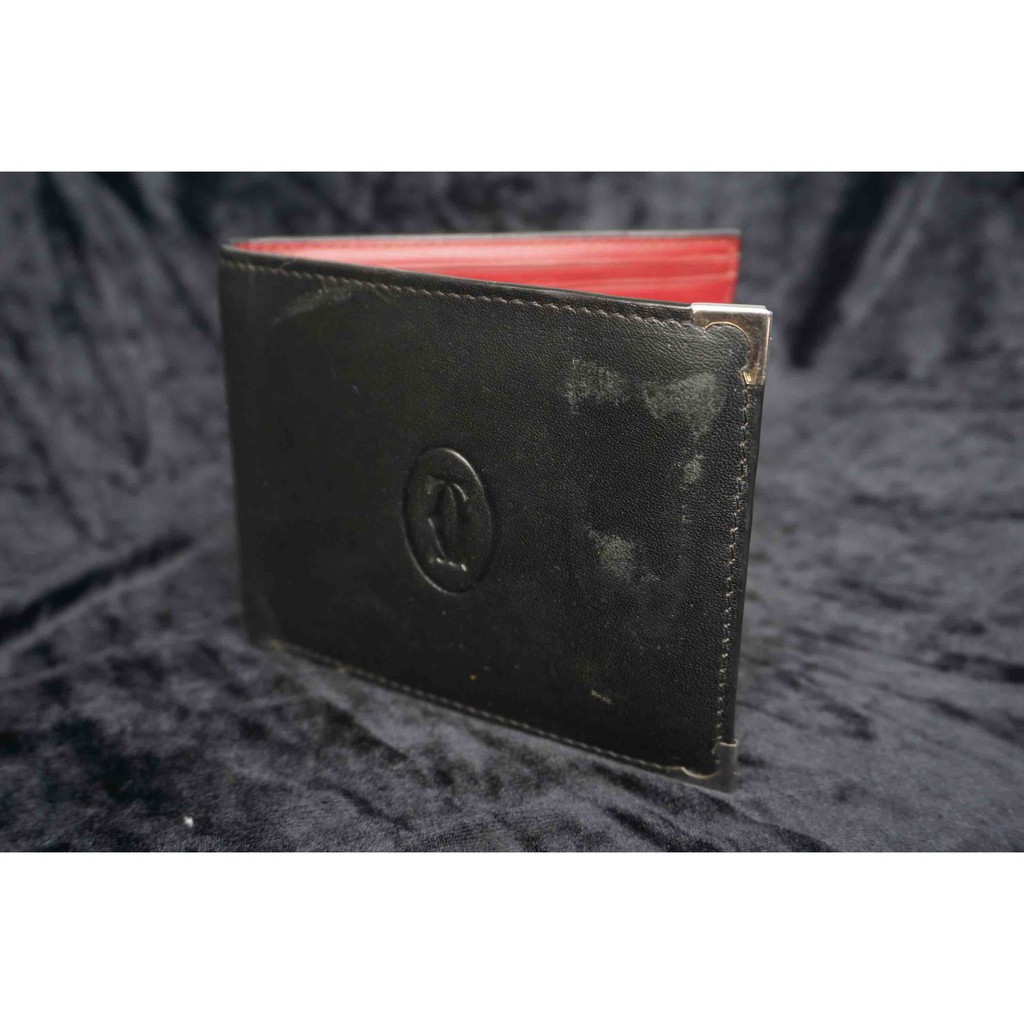 Dompet Lipat Pria Cartier Black Red