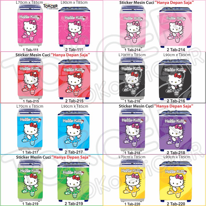 Stiker Mesin Cuci Hello Kitty