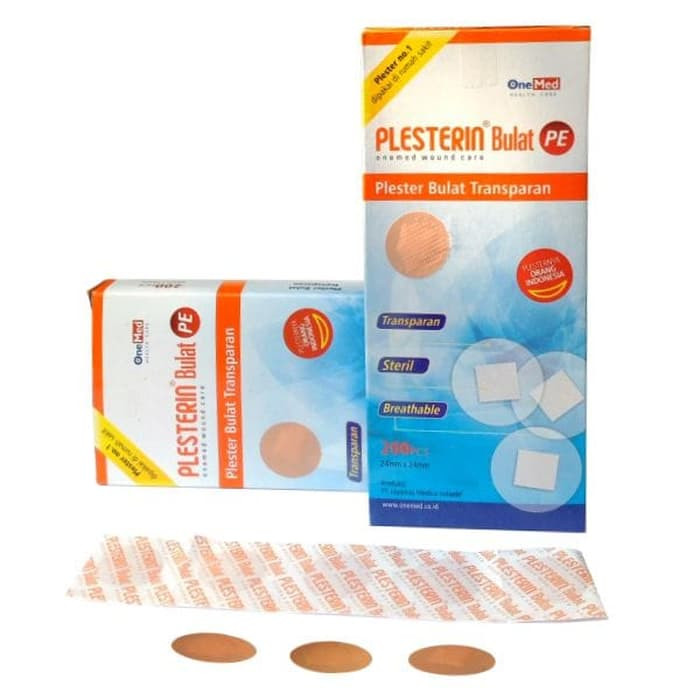 New Plesterin Bulat Anti Air Coklat OneMed box isi 200pcs