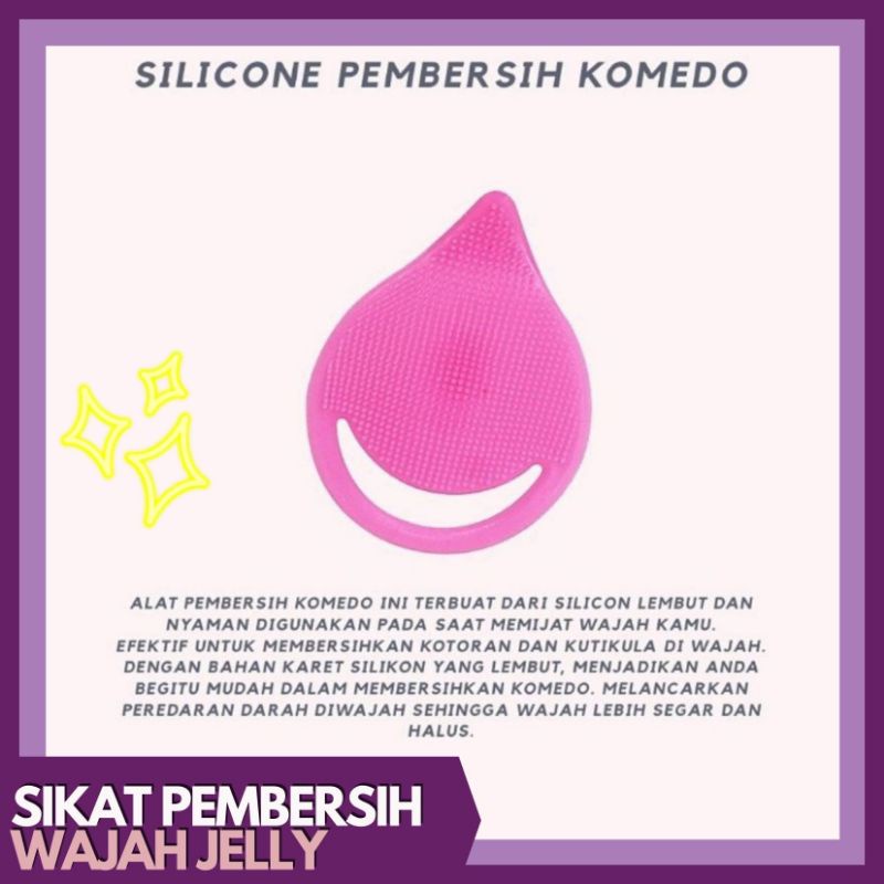 SILIKON JELLY Sikat Pembersih Wajah Alat Pembersih Wajah Pembersih Komedo