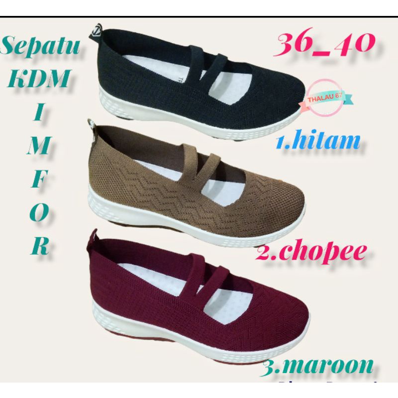SEPATU RAJUT KDM IMPORT//SEPATU SLIP ON//SEPATU RUNNING WANITA TERBARU 36-40//