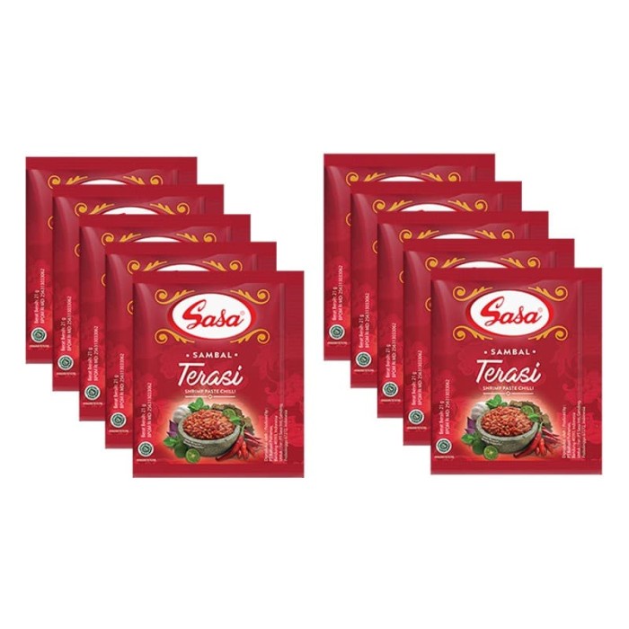 

Sambal-Aneka- Sasa Sambal Terasi 21 Gr 10Pcs -Aneka-Sambal.