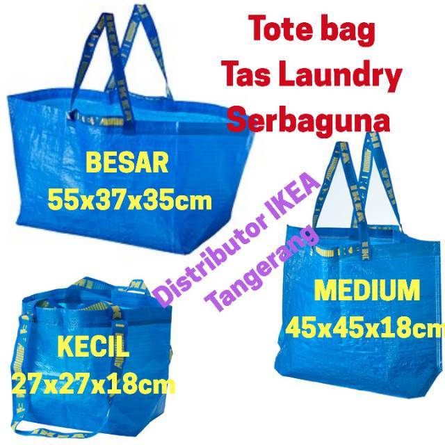 Kantong belanja Serbaguna ,biru tas laundry BESAR/ MEDIUM