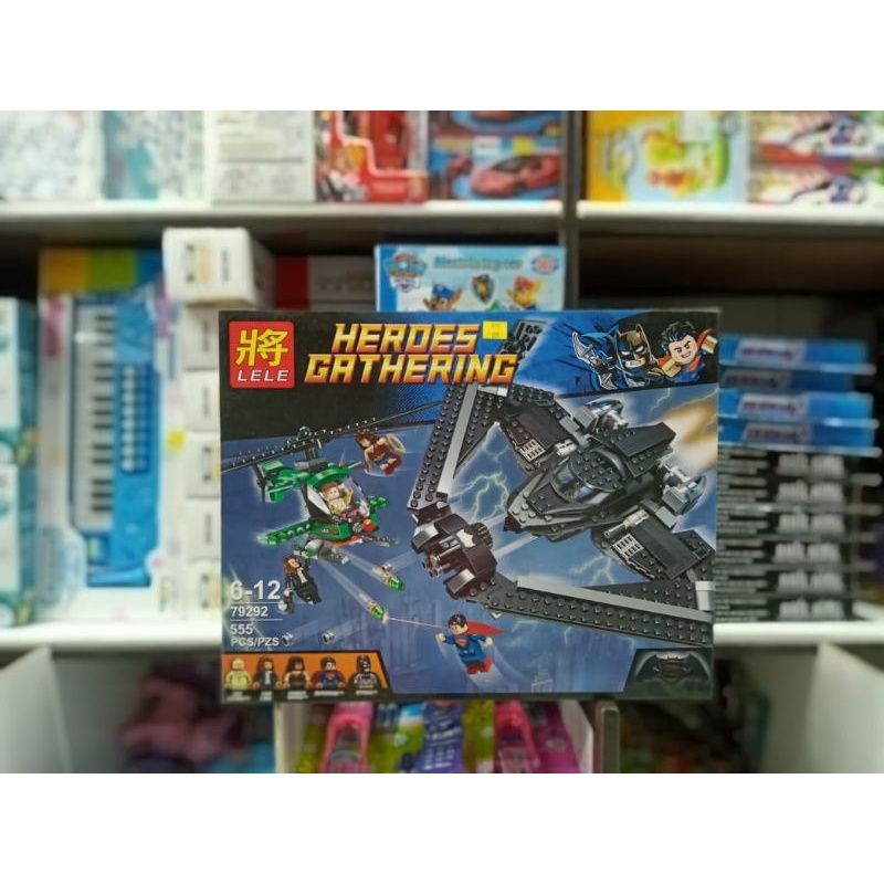 Mainan Bricks Pesawat Heroes Gathering Lele 79292