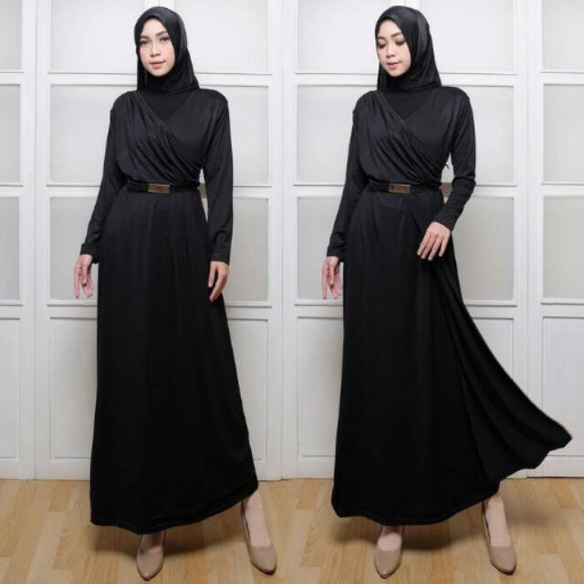 05661 Azora Maxi Set Hitam / Baju muslim / Hijab / Maxi / Dress