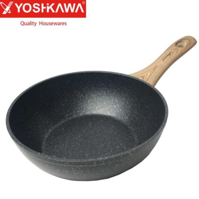 FRY WOK YOSHIKAWA MD200 PANCI KUALI WAJAN INDUKSI MARBLE YOSHIKAWA
