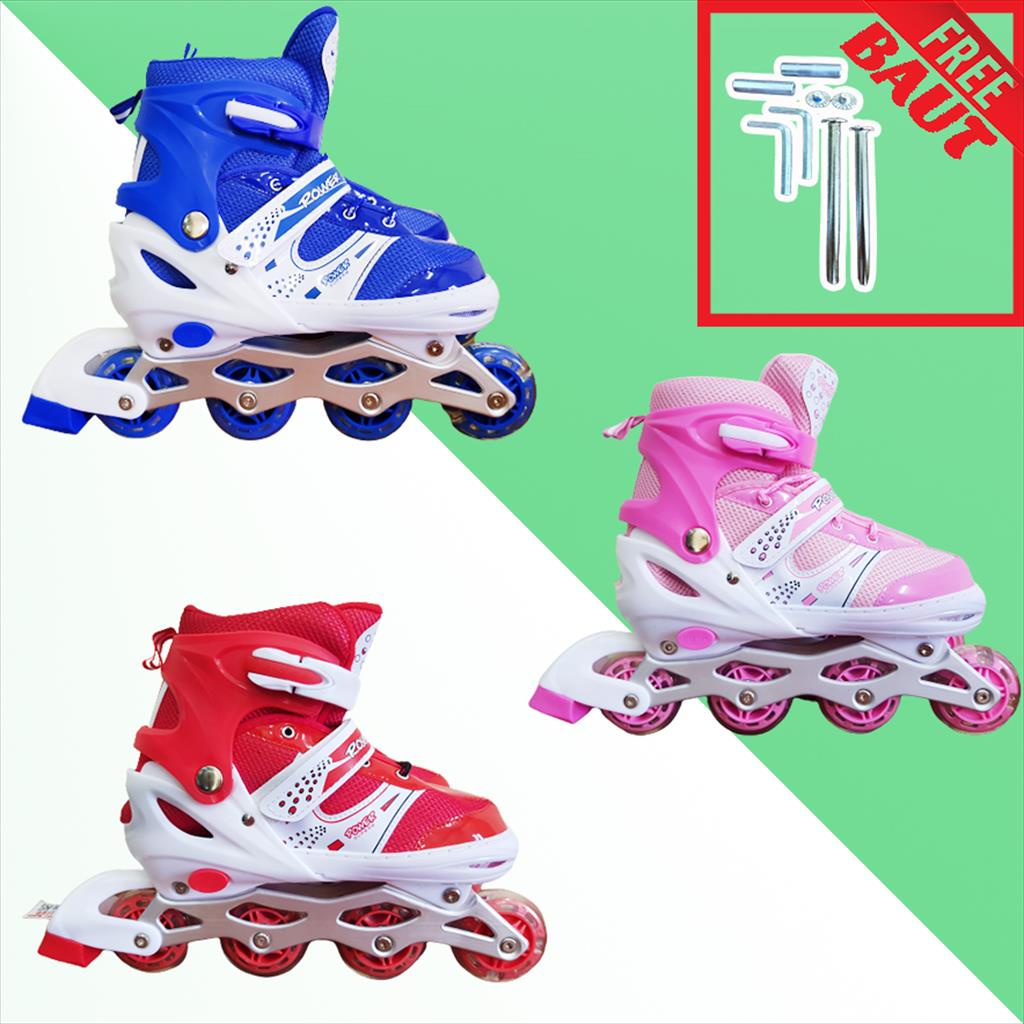 Sepatu Roda Anak/ Sepatu Roda Inliner Skate Power Sport FREE BAUT 603