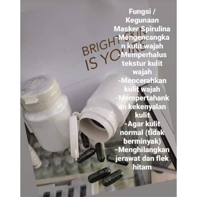 N'dia Spirulina kapsul masker Spirulina NBC