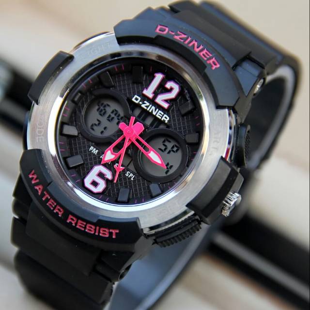 JAM TANGAN DZINER LADIES D-ZINER ORIGINAL ANTI AIR JAM CEWEK SPORTY BABY G G SHOCK