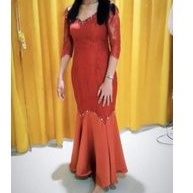 Dress duyung kombinasi satin