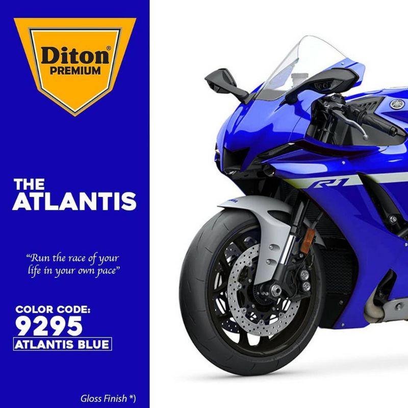 DITON PREMIUM Y9295 ATLANTIS BLUE CAT SEMPROT SPRAY PAINT WARNA BIRU MOVISTAR YAMAHA Y 9295 tahan be