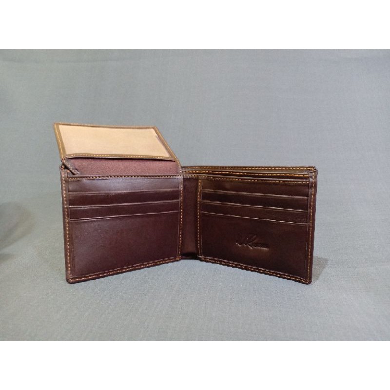 Dompet Kulit Pria Lipat Wr Kulit Sapi Asli