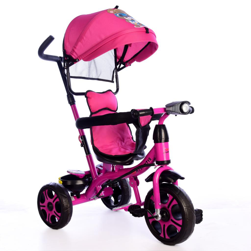 STROLLER ATLANTIS BEAR MUSIC LED KURSI PUTAR SEPEDA ANAK RODA TIGA TRICYCLE TC