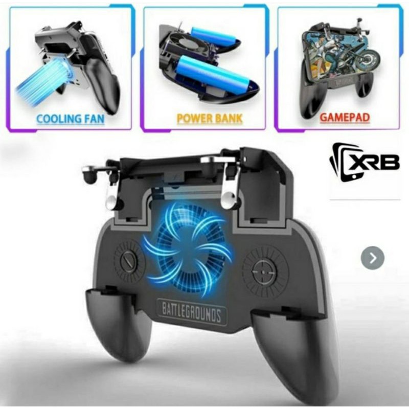 Gamepad with Fan + powerbank trigger shooter