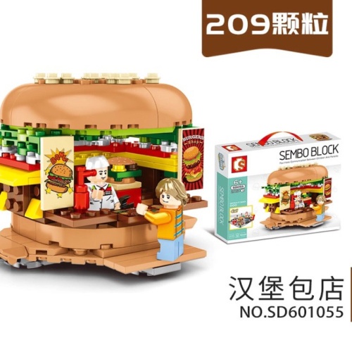 Sembo Block SD 601055 Hamburger Food Stall