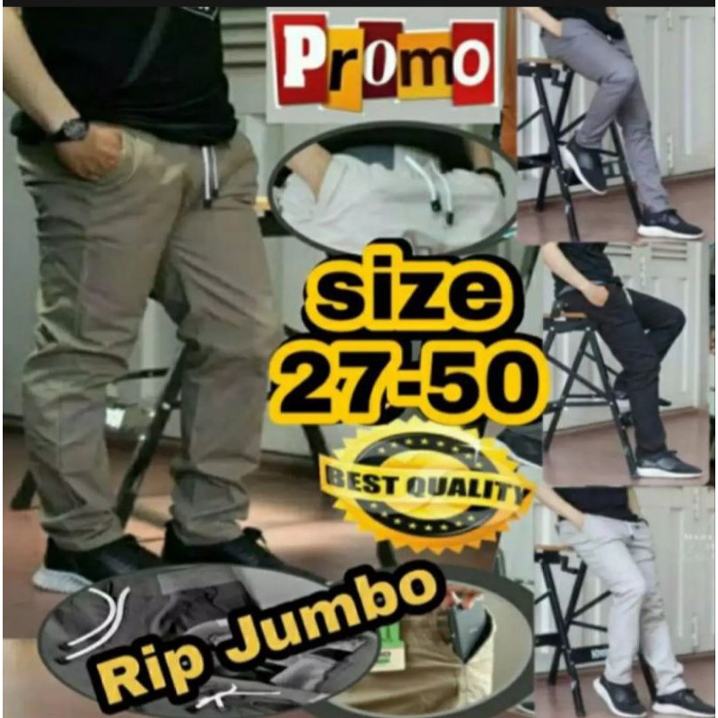 CELANA CHINO PRIA UKURAN BIG SIZE JUMBO BAHAN KATUN TWILL ORIGINAL SUPER JUMBO 27-46