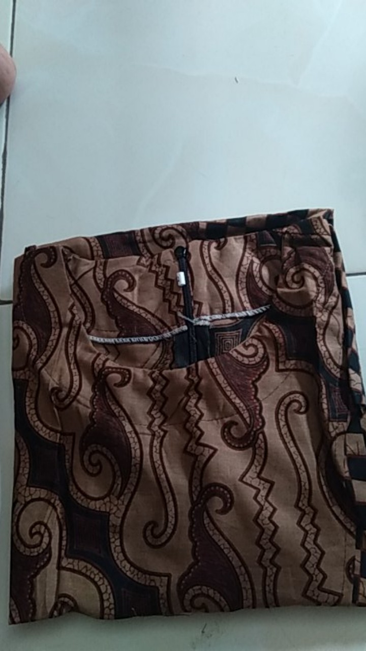 Tey-17 Batik Wanita Asj Sa Hrb026 Kenongo Kemeja Tosca Pendek