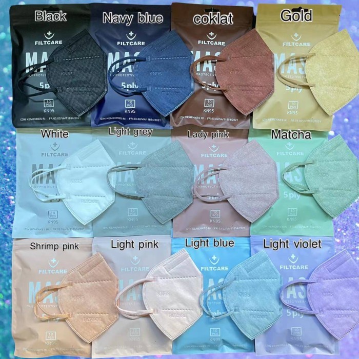 Masker kn95 10PCS WARNA WARNI High Quality Masker KN 95 5PLY