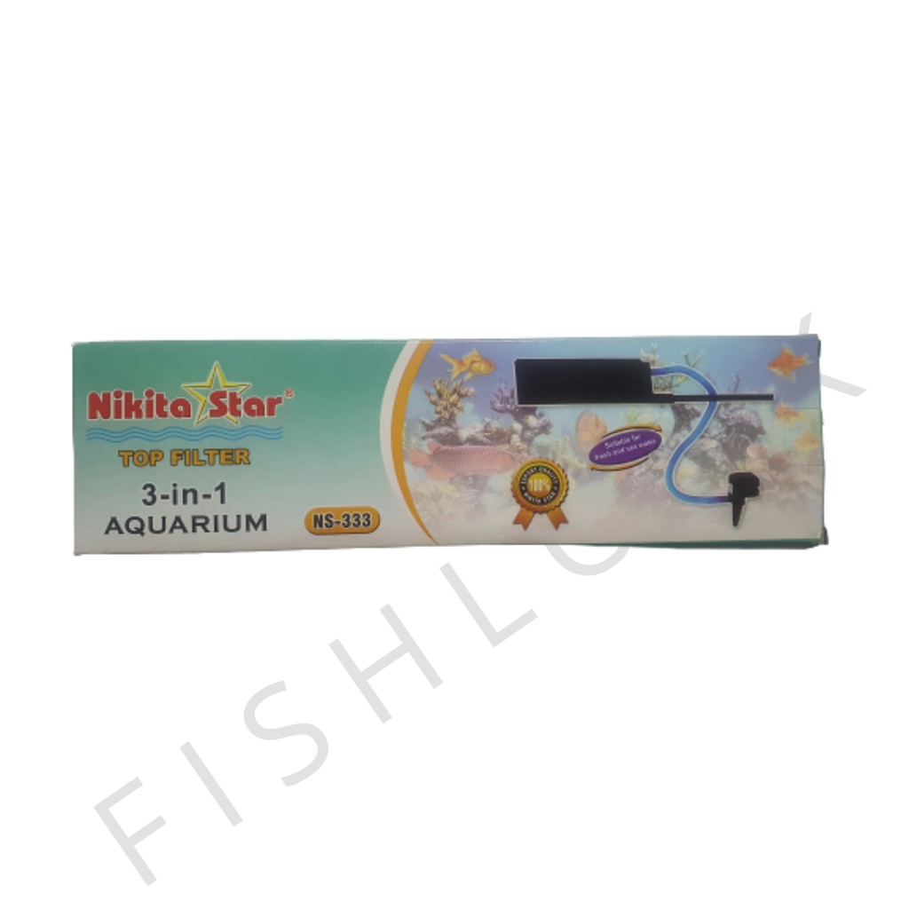 Paket Nikita Star NS-333 FullSet Aquarium Top Filter 60 CM