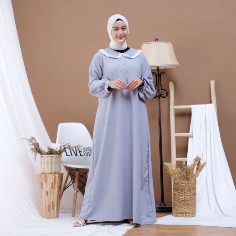 Lady Zara Original Gamis Zaranda Busui ( Resleting Depan )