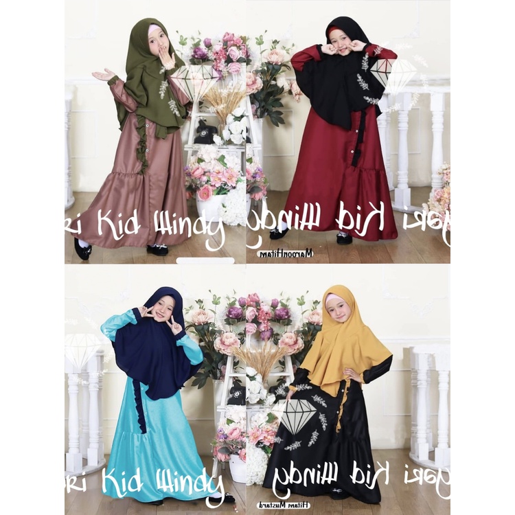 Syari Kid Windy / Syari Anak Perempuan Usia 3-5 Tahun / Gamis Anak Perempuan