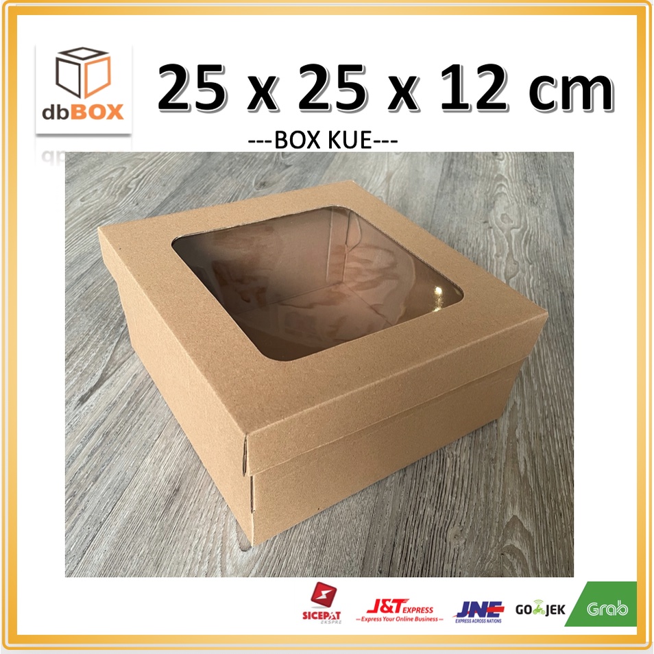 

BOX KUE 25x25x12 cm kardus die cut, untuk kue hampers gift box MIK BOX KUE
