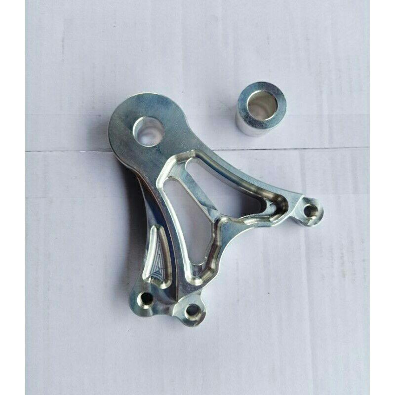 Breket Dudukan Kaliper Belakang 2 piston Ninja R Vixion Satria Fu full cnc cocok untuk kaliper Dll