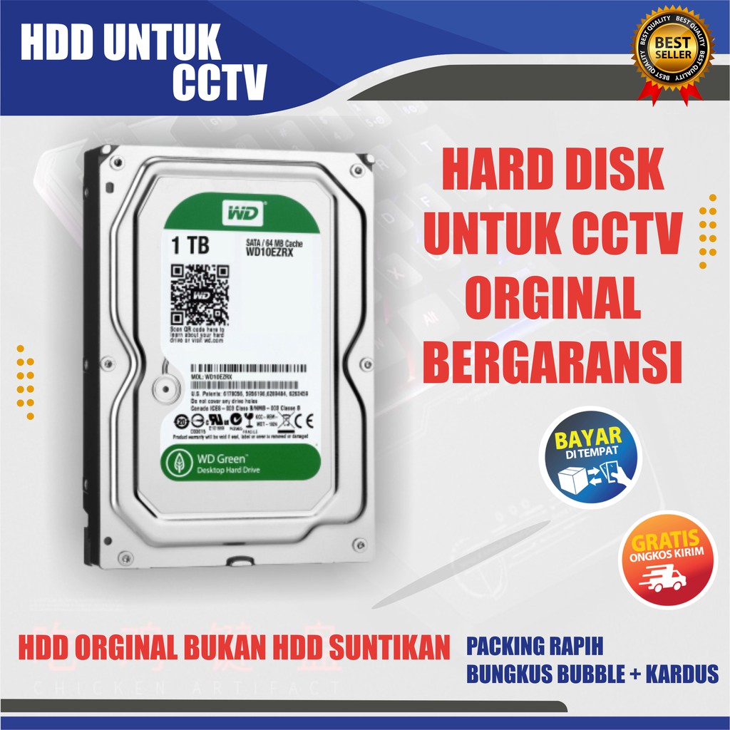 HDD CCTV /HARDISK 1TB / HARDDISK CCTV 1TB - ORGINAL BERGANRANSI