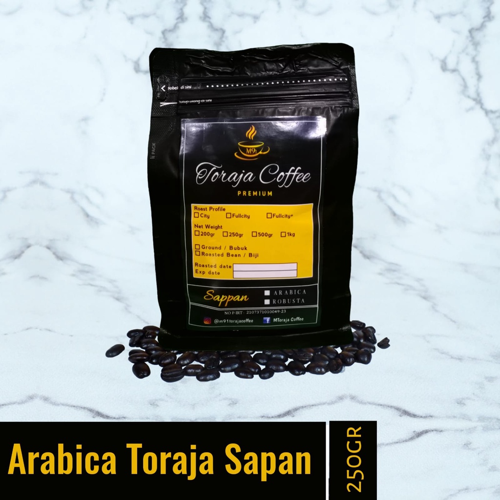 

M91TORAJACOFFEE Kopi Arabika Toraja Sapan 250g