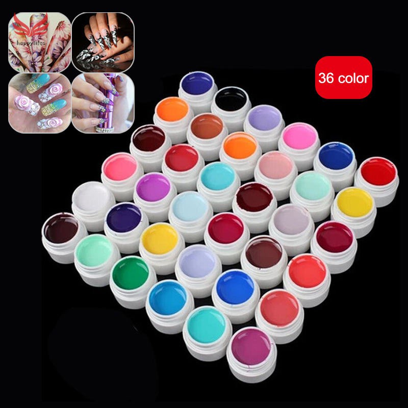 Set Cat Kuku Gel  UV 36 Warna untuk Nail Art Shopee Indonesia