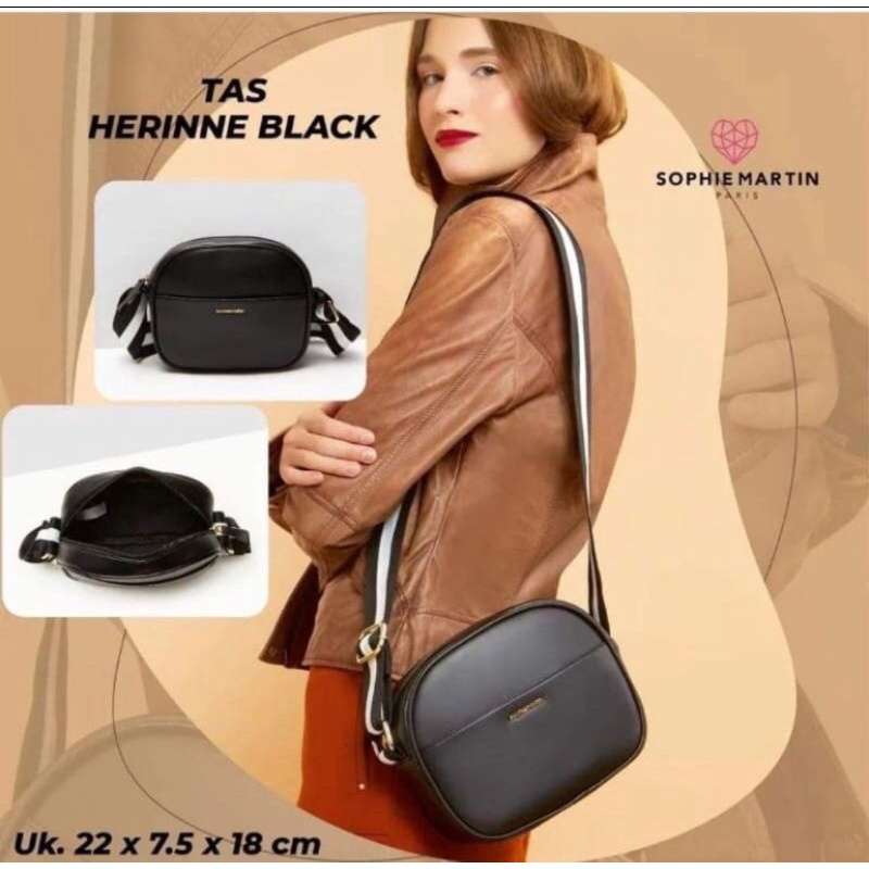 HERANINE BROWN&HERINNE  BLACK,PINK TAS SELEMPANG WANITA SOPHIE MARTIN ORIGINAL PROMO TAS SOPHIE PARI