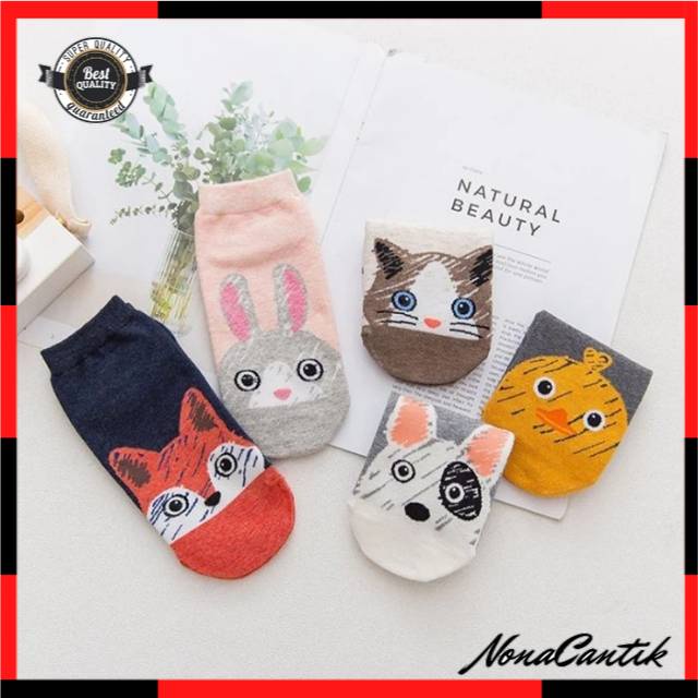 Kaos kaki anak / remaja perempuan wanita lucu motif kartun hewan