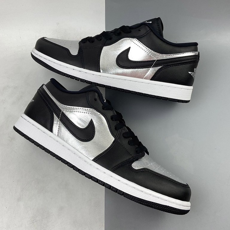 jordan 1 low black silver