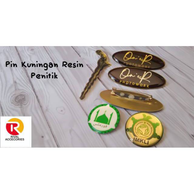 Pin kuningan resin penitik custom