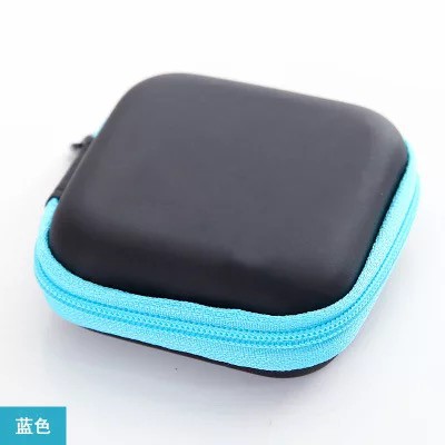 ☀ INDOLAND ☀ D014 Travel Pouch Dompet Persegi Case Organizer Tempat Headset Koin Kunci Kotak Penyimpanan Charger Mini