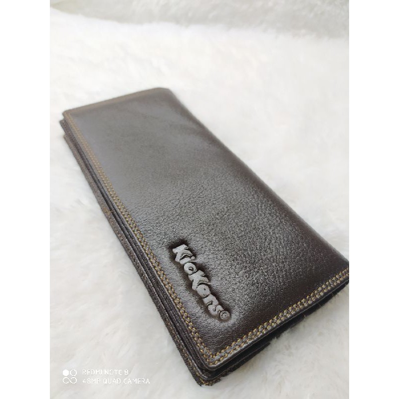 Dompet Pria Kulit Asli Panjang Embos Kickers - Tanpa Kain Furing