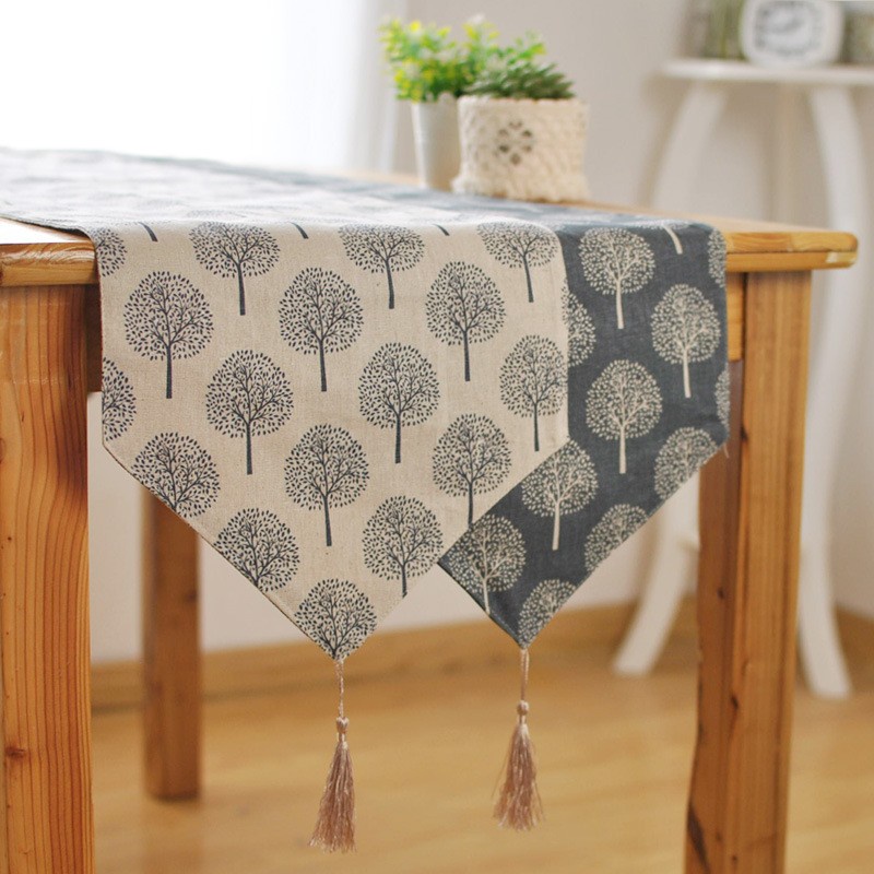 Table Runner 210*32 Canvas Linen / Taplak Meja Tamu Panjang Vintage / Dekorasi