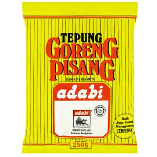 Per Lusin (12 Bungkus) Adabi Tepung Pisang Goreng [250 g]