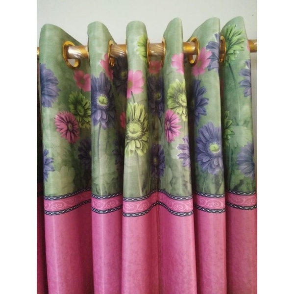 Gordyn gorden hordeng Blackout tirai motif bunga lucu jendela minimalis