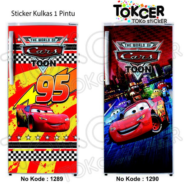 Sticker Kulkas 1 Pintu dan 2 Pintu CARS