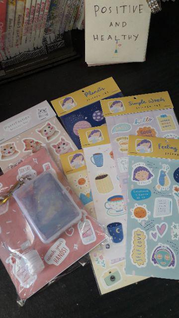 Stamp And Papers Mask Pod & Sanitizer Keychain / Masker Kain / Botol