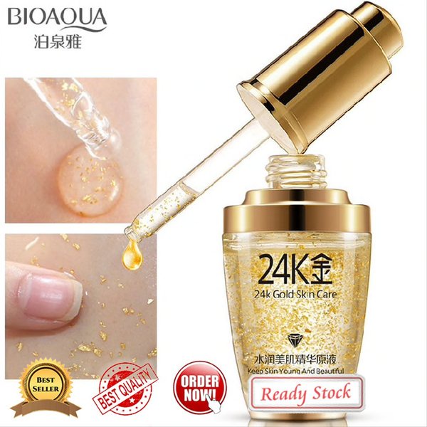 [COD] Bioaqua 24k Gold Skin Care 30ml - Serum Wajah Emas 24k Menunda Penuaan dan Membantu Proses Peremajaan Kulit