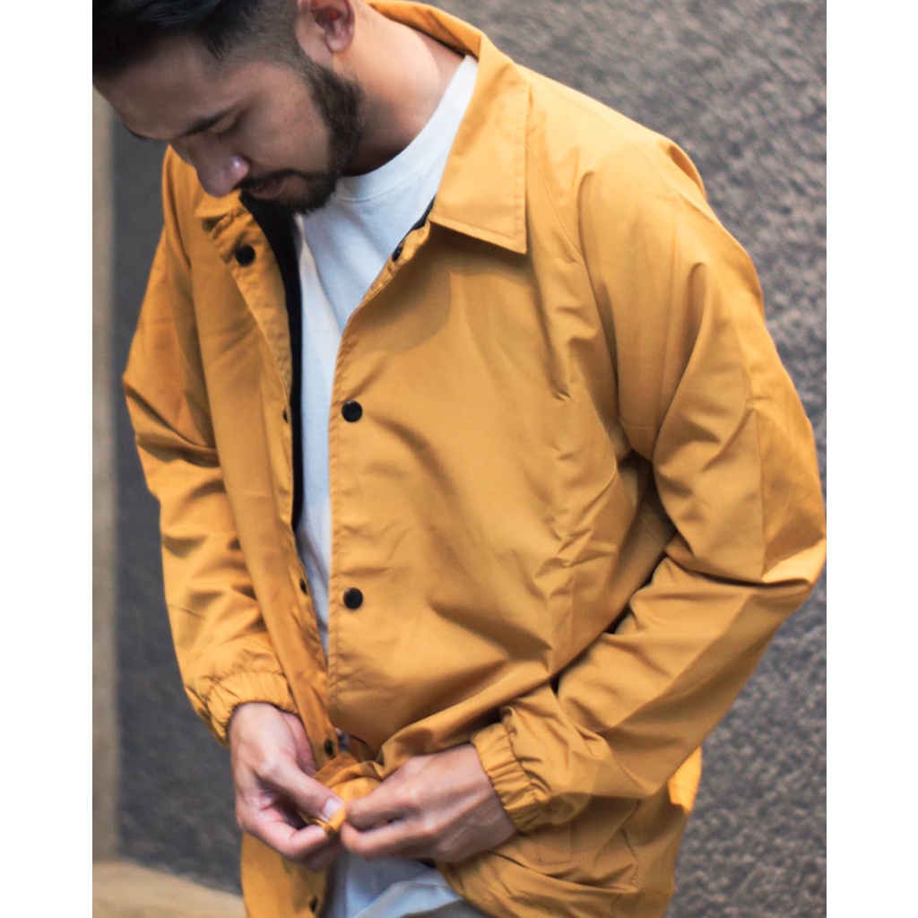 Coach Jacket holyrider  MMXXI BORDIR  MUSTARD II Jaket Coach model winbacker